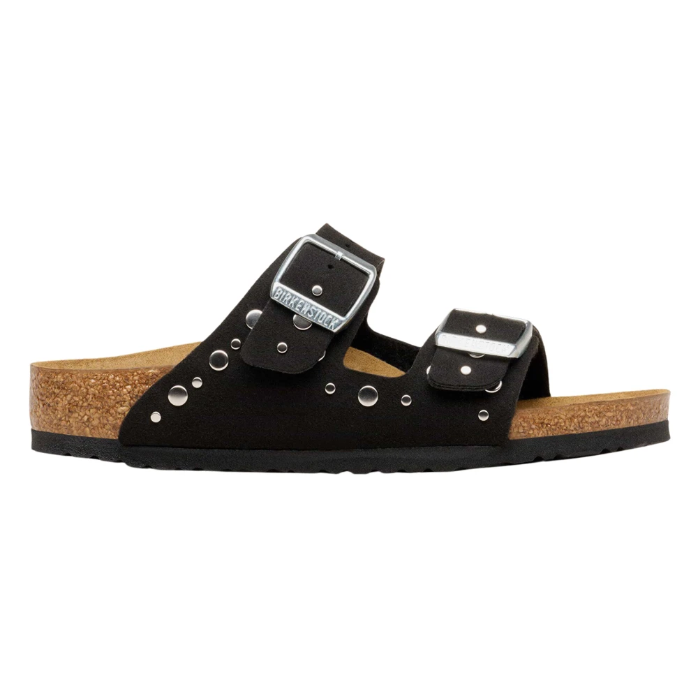 Birkenstock Girls Black Kids Sandals, 33 Eu, Arizona Rivets Syn Sandals