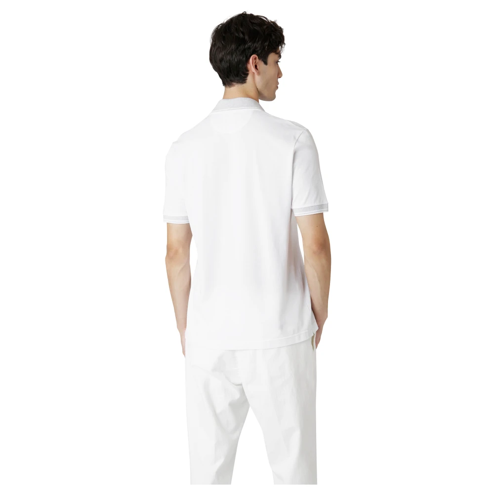 Eleventy Giza Katoenen Polo Shirt White Heren