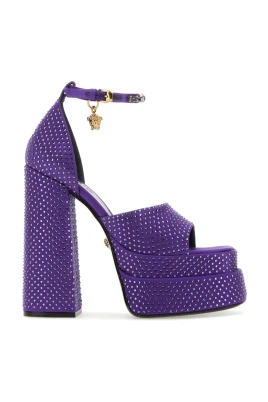 Lila satin Medusa Aevitas sandaler