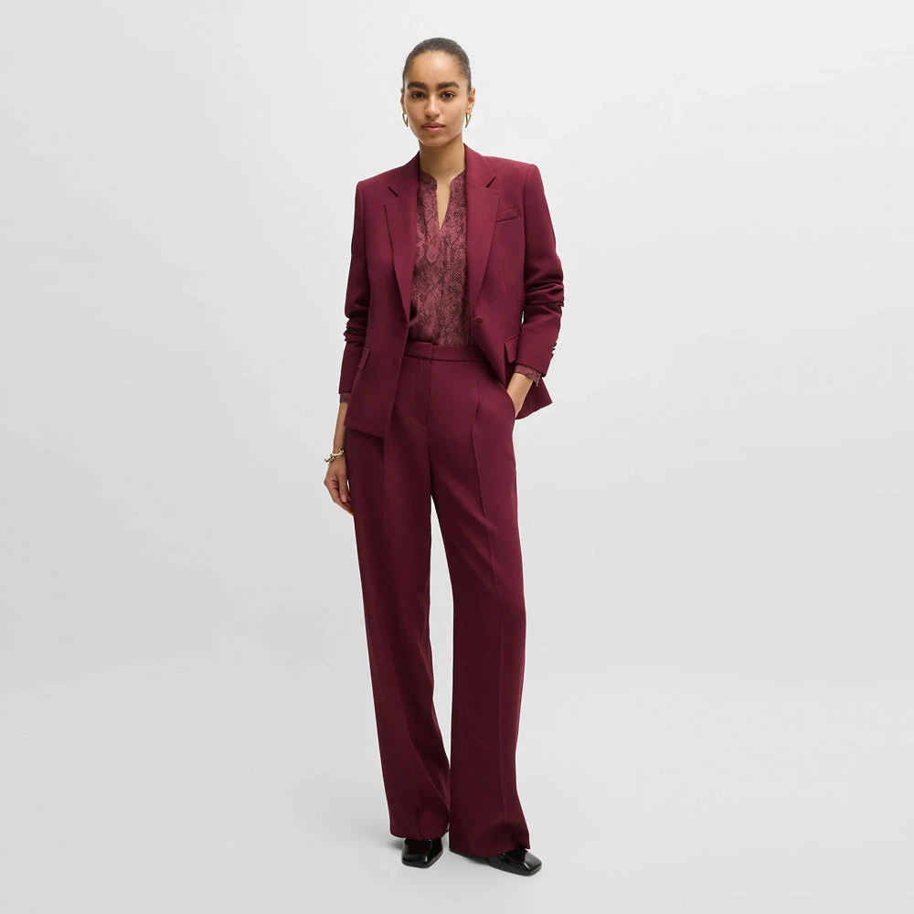 Hugo Boss Oversize Blazer met Reverskraag Red Dames