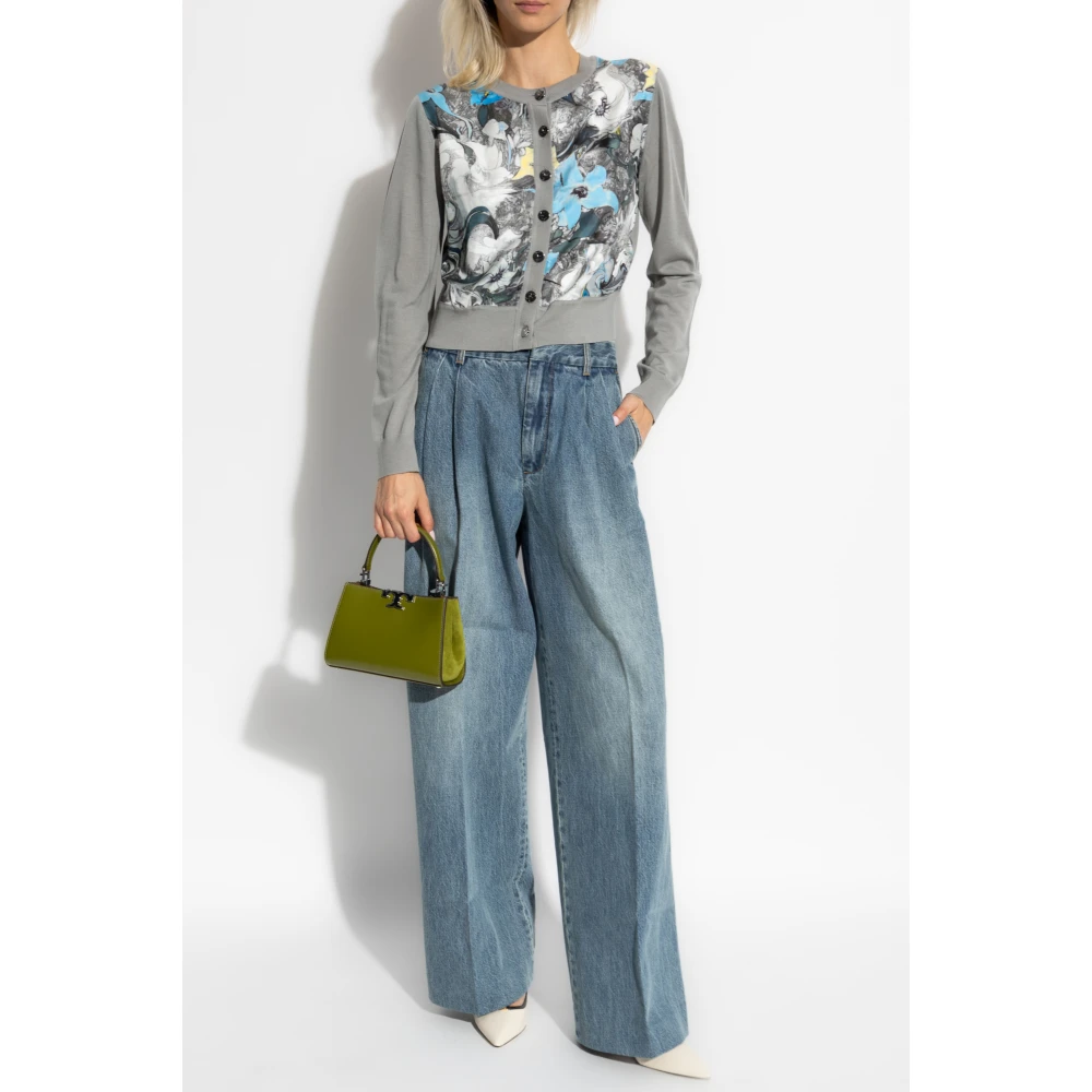 TORY BURCH Vest met bloemenpatroon Gray Dames