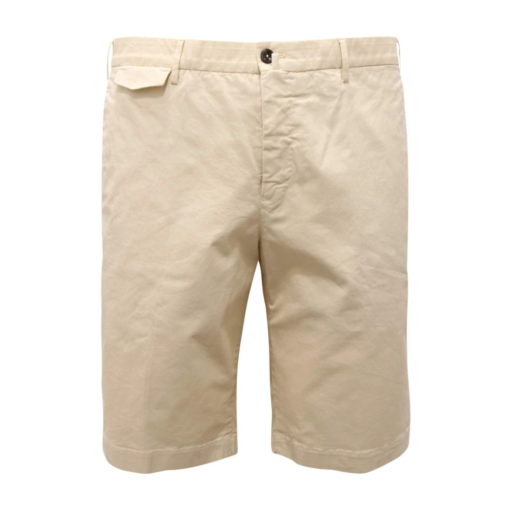 Pt01 Men's White Casual Shorts, 2XL, Stretch Bermuda Shorts Torino Model