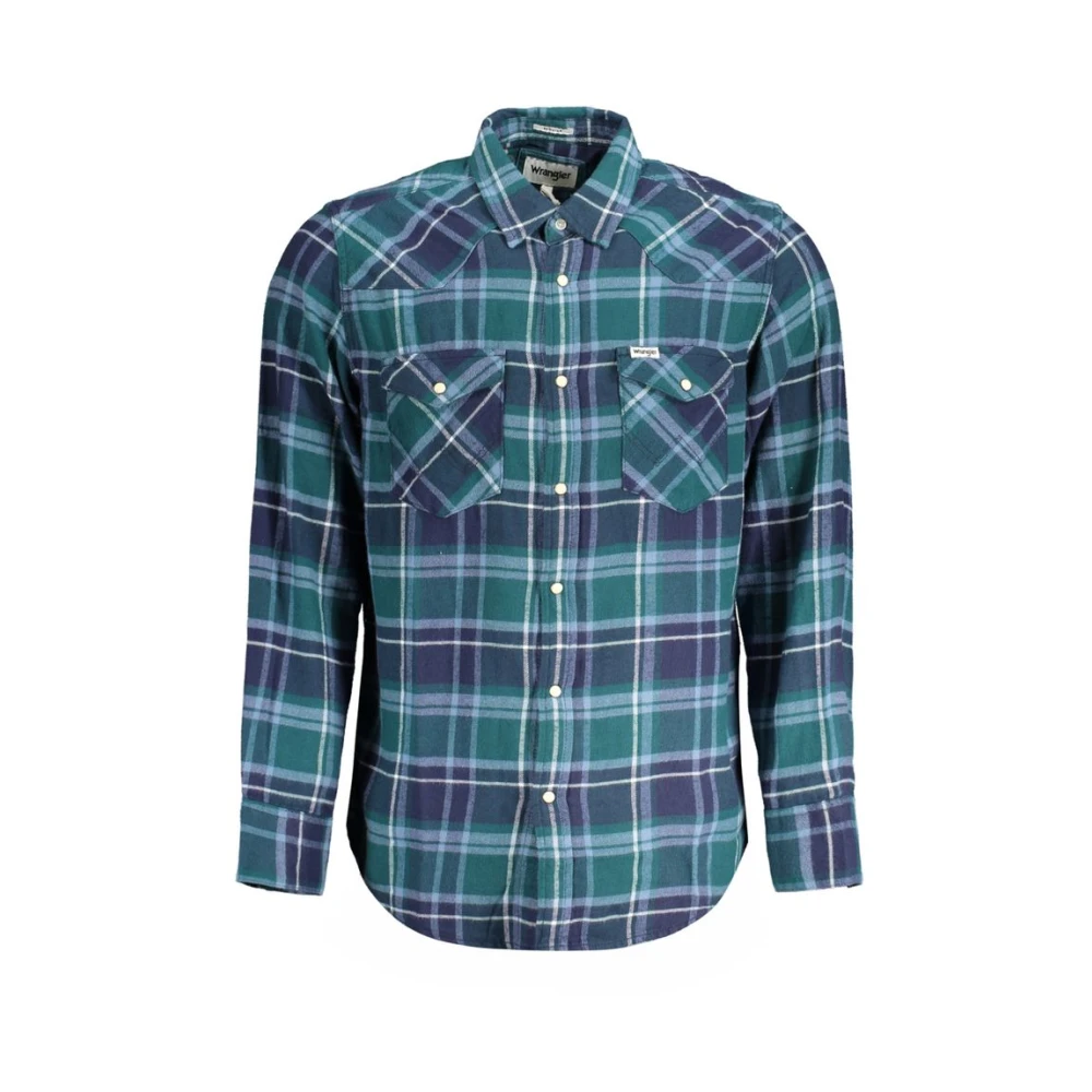 Wrangler Flannel Western Shirt With Italian Collar - Male - Casual Shirts - Multicolor - S - Shirts
