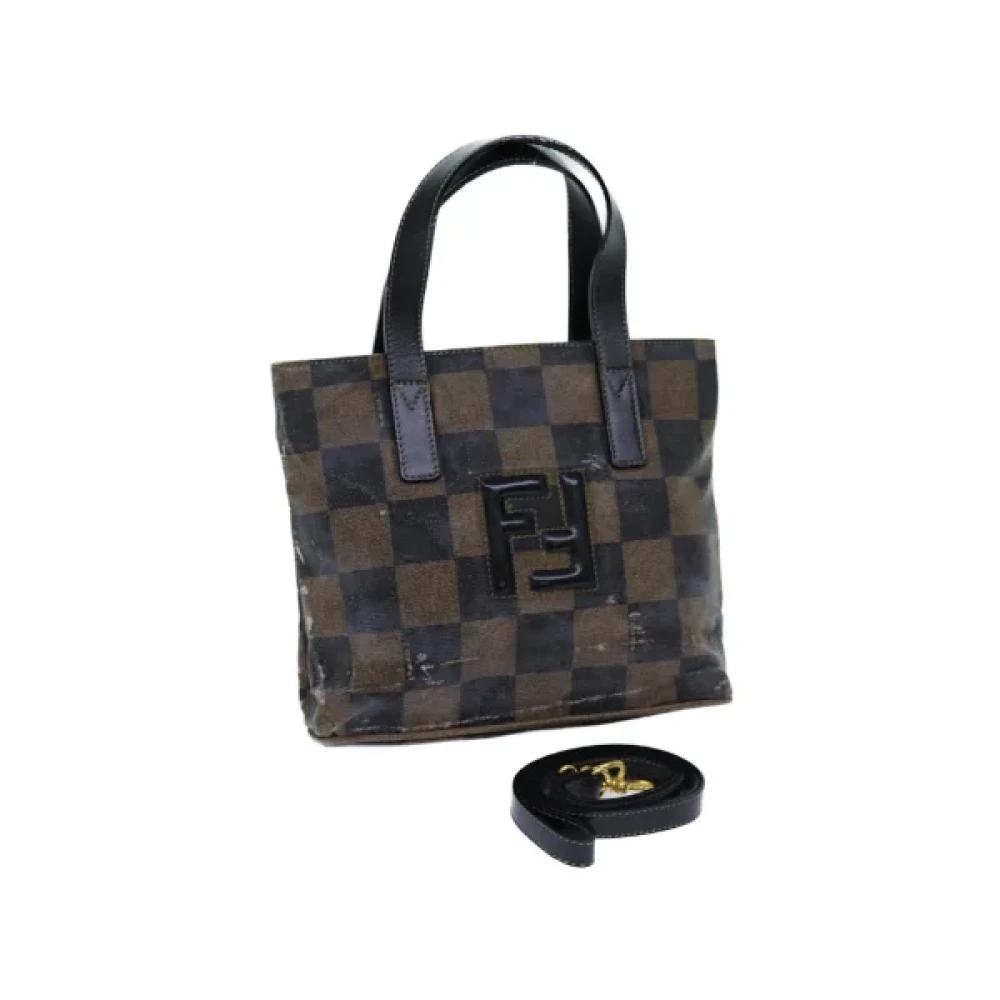 Fendi Vintage Pre-owned Canvas handbags Brown Dames