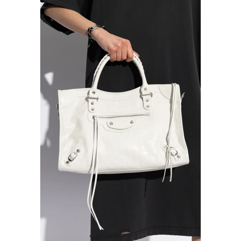 Balenciaga Handtas Le City Medium White Dames