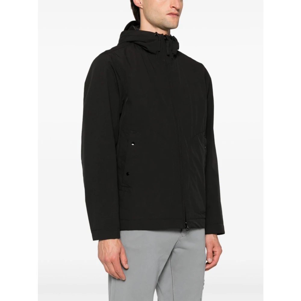Stone Island Zwarte Parka voor Mannen Black Heren