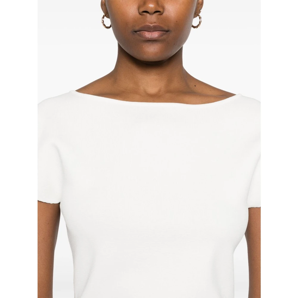 P.a.r.o.s.h. Crème Top met True-to-Size Fit Beige Dames