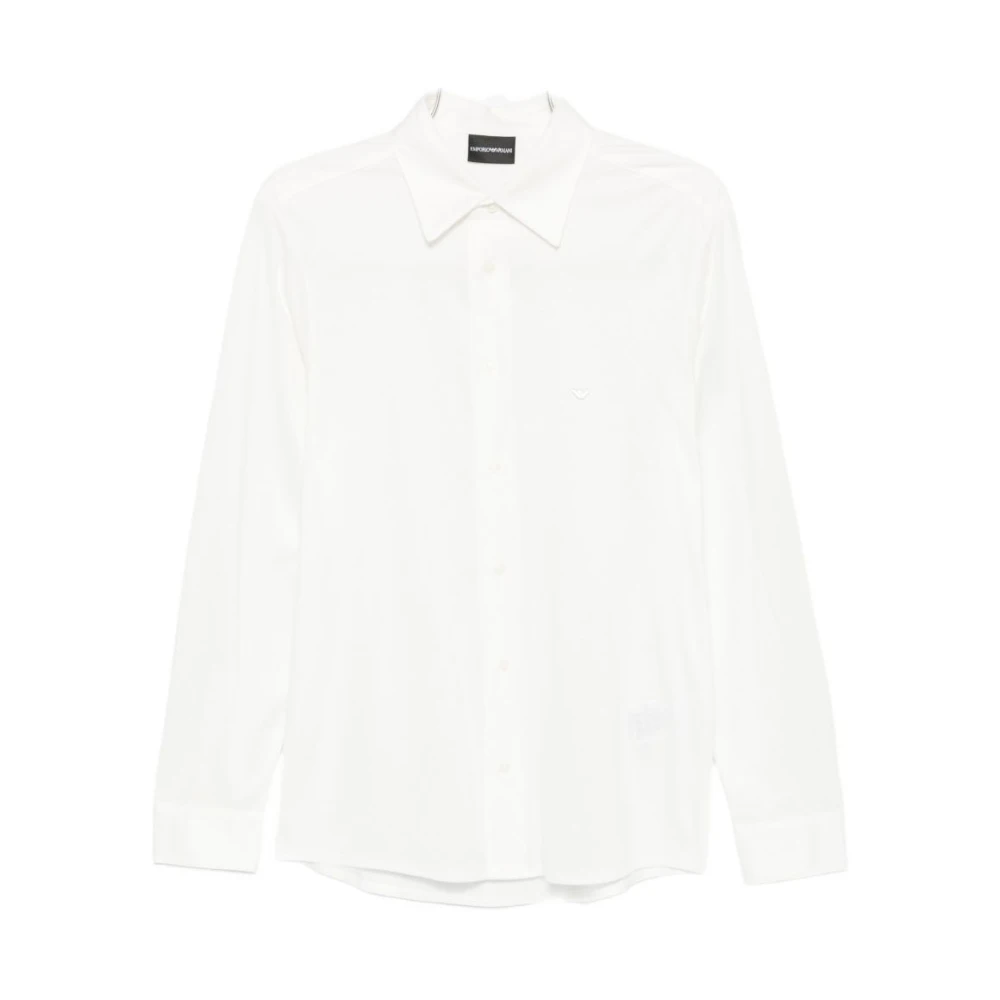 Emporio Armani Men's White Formal Shirts, 3XL, Point Collar Shirt