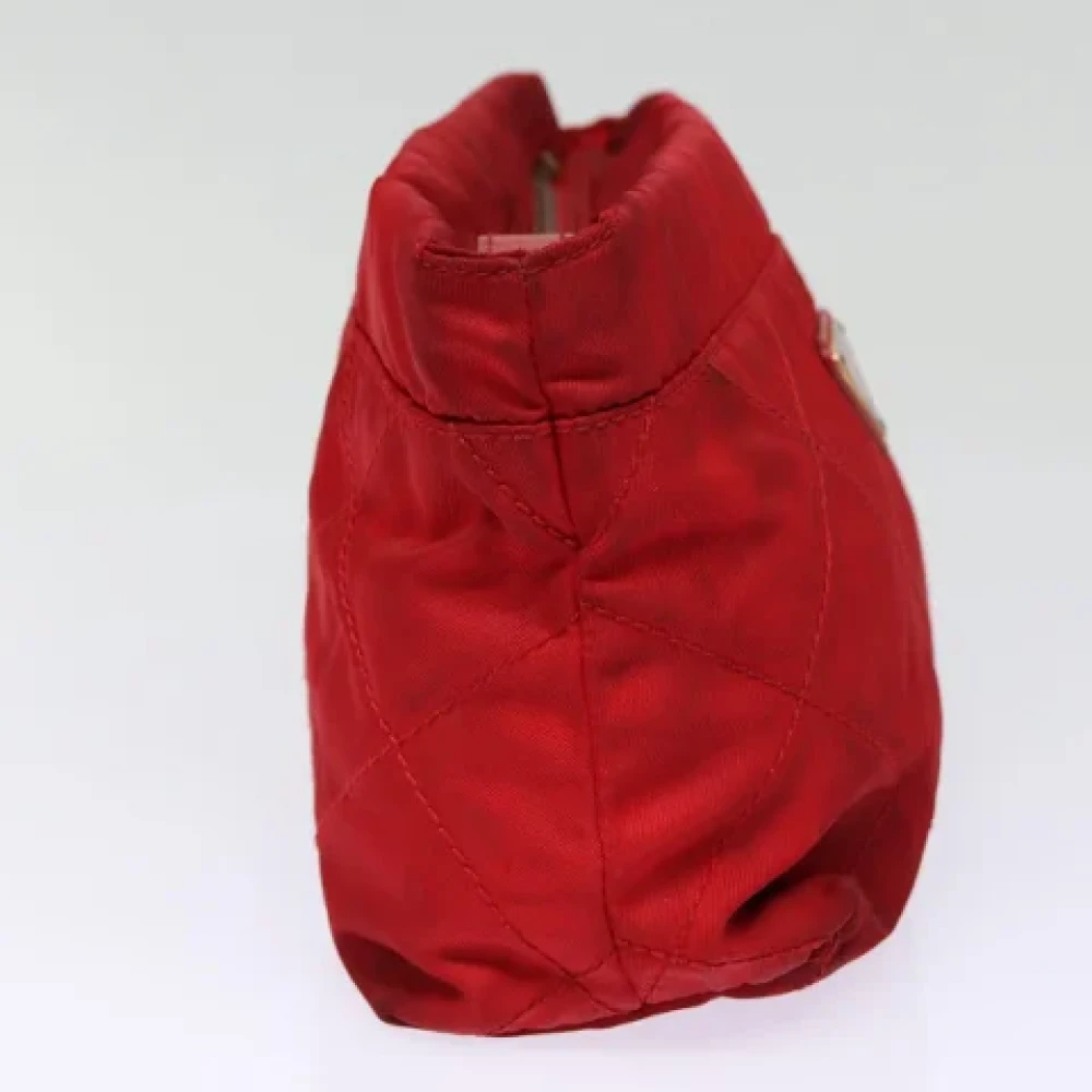 Prada Vintage Pre-owned Fabric clutches Red Dames