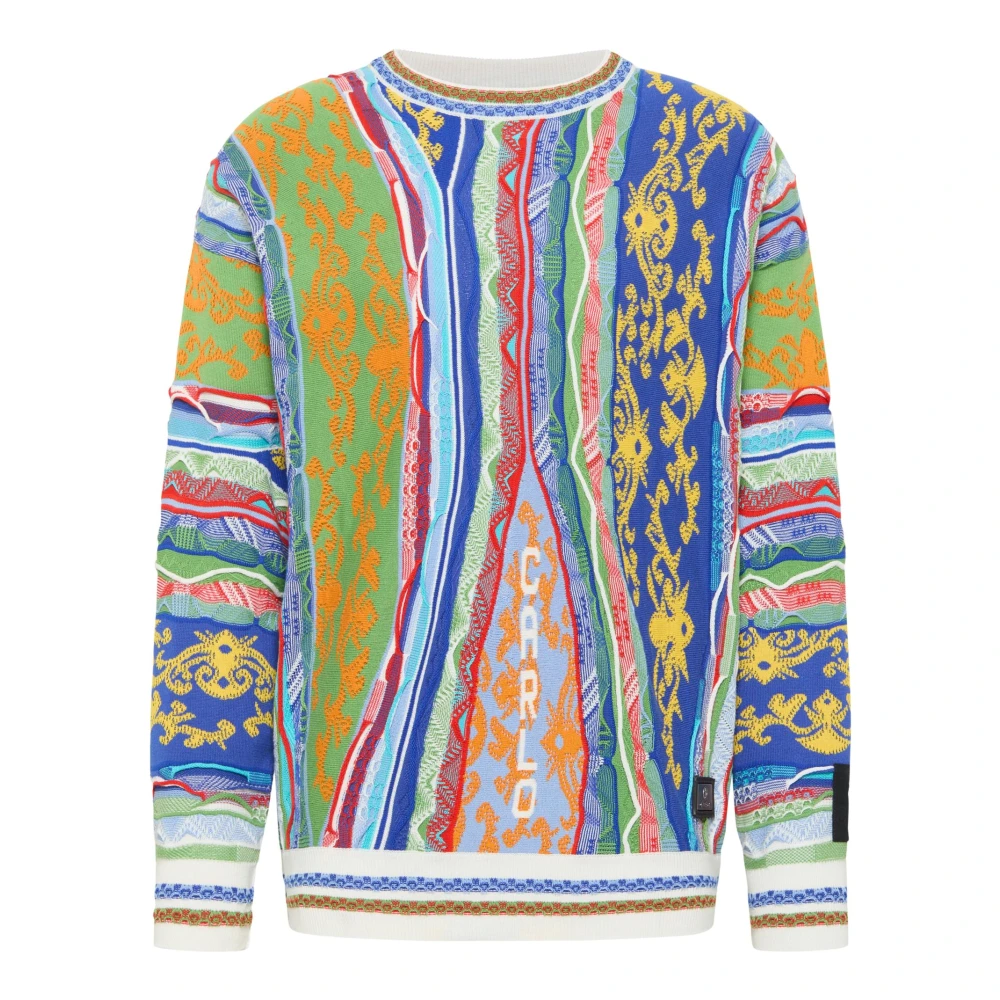 Carlo Colucci Men's Luxury Jacquard Knit Sweater