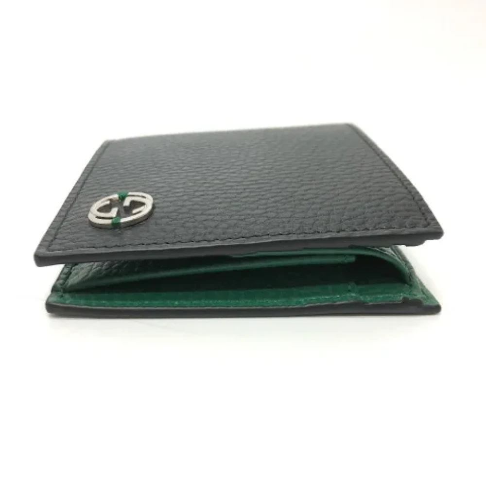 Gucci Vintage Pre-owned Leather wallets Black Heren
