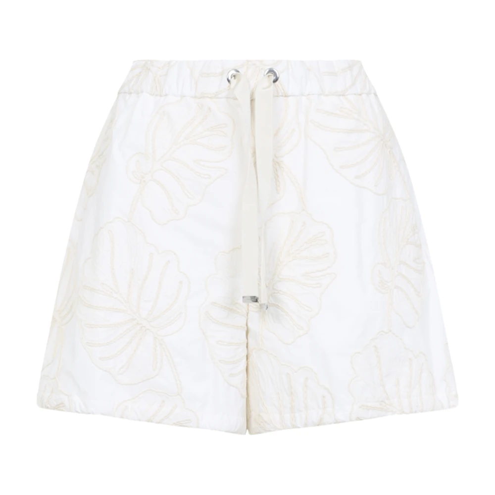 Moncler Women's Beige Cotton Bermuda - Casual Shorts - Xs - Shorts