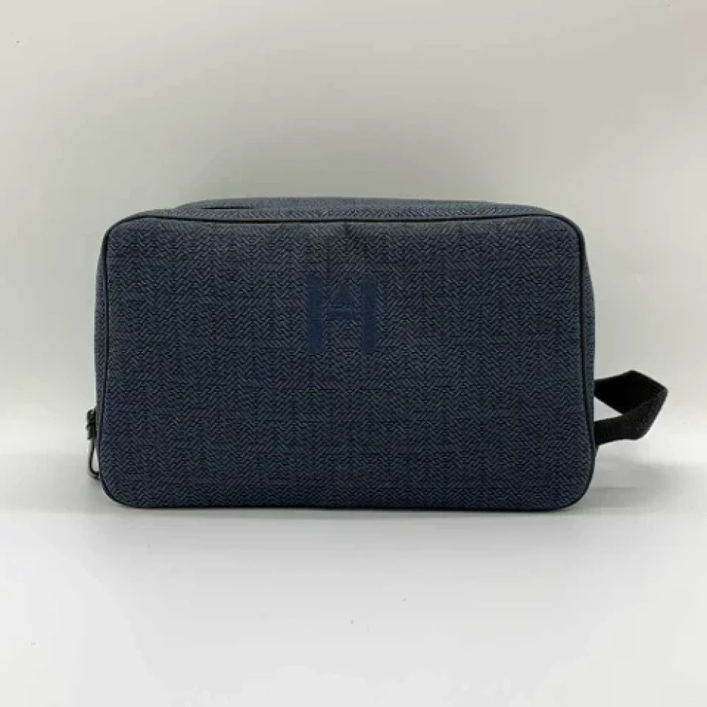 Hermès Vintage Pre-owned Fabric clutches Blue Dames