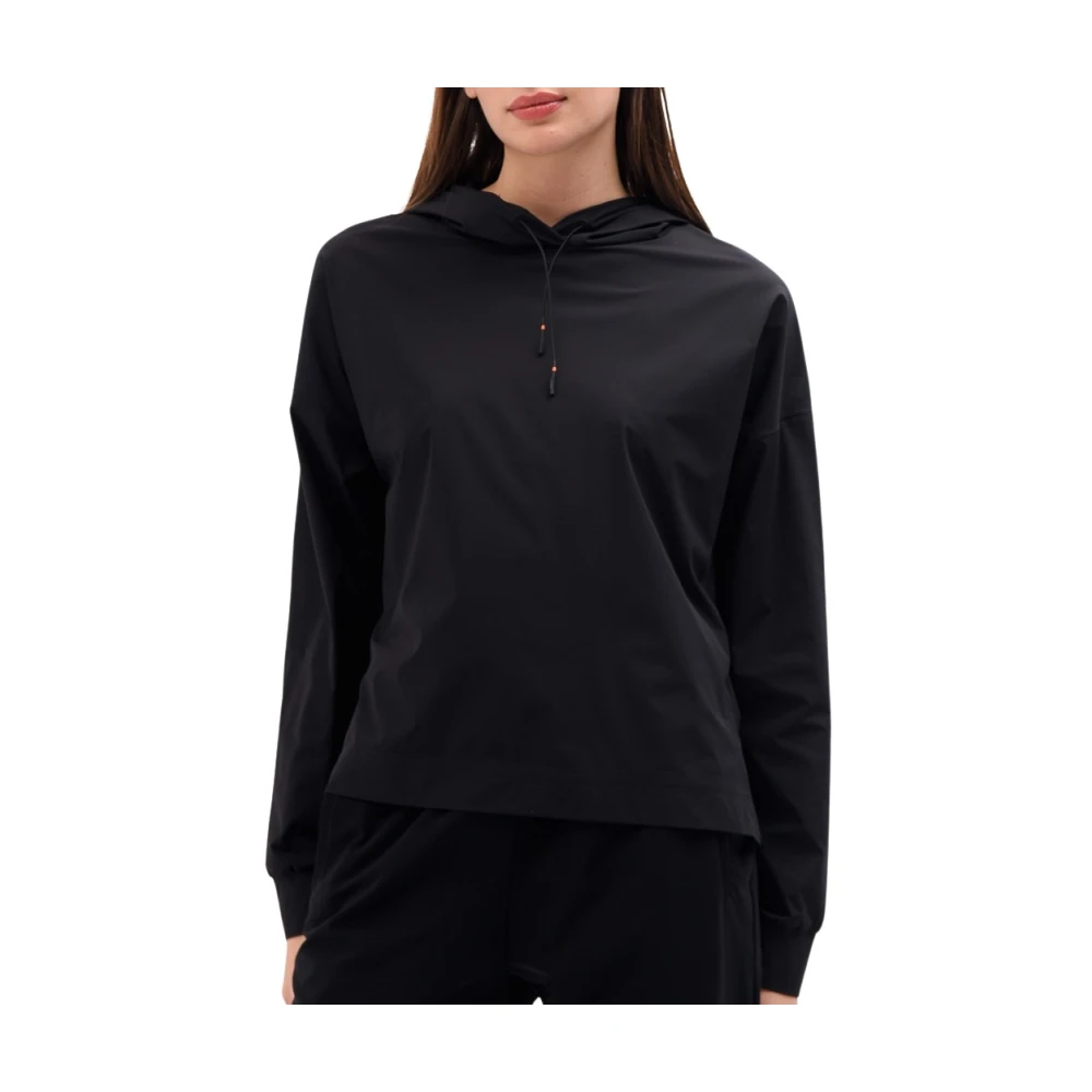 RRD Hooded Stretch Blouse Black Dames