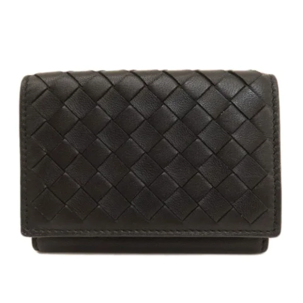 Bottega Veneta Vintage Pre-owned Leather wallets Black Dames