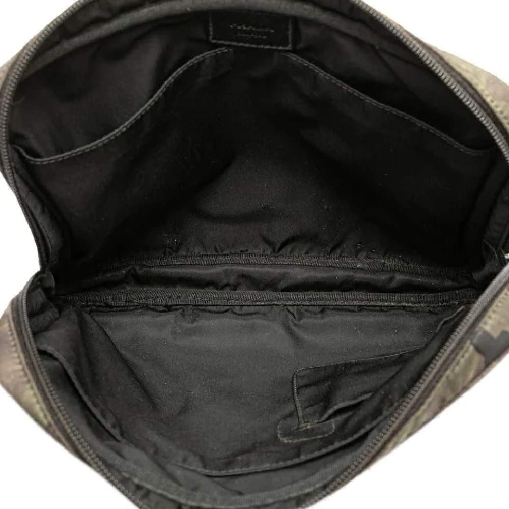 Prada Vintage Pre-owned Canvas clutches Green Dames