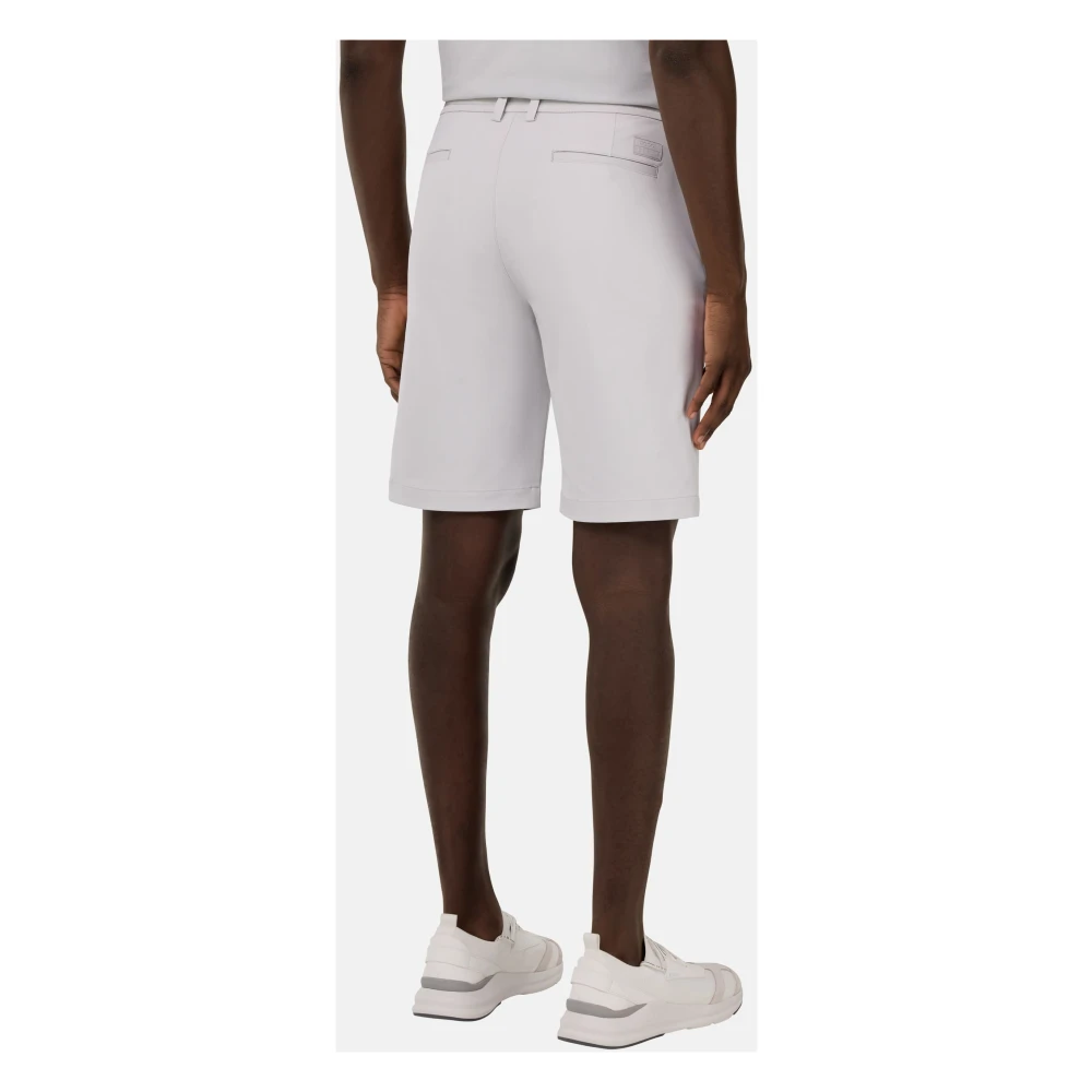 Boggi Milano B Tech Stretch Nylon Bermuda Shorts Beige Heren