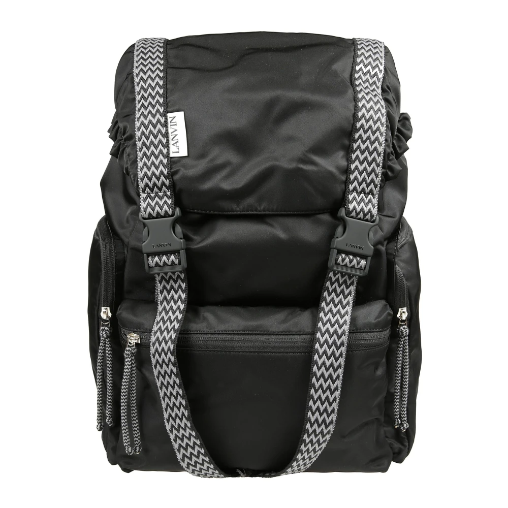 Lanvin Stijlvolle Curb Rugzak Black Heren