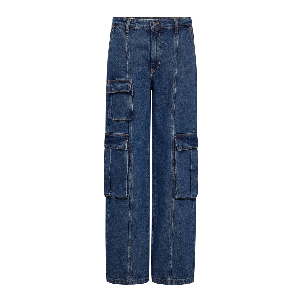 Co'Couture Casual Cargo-Geïnspireerde Zakken Jeans Blue Dames
