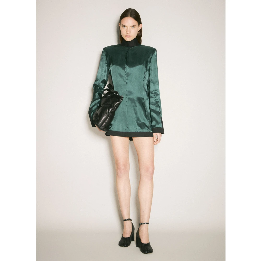 MM6 Maison Margiela Blazerjurk met satijnen afwerking Green Dames