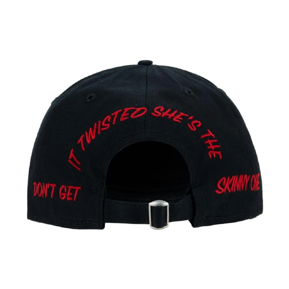Dsquared2 Geborduurde baseballpet met gesp Black Unisex