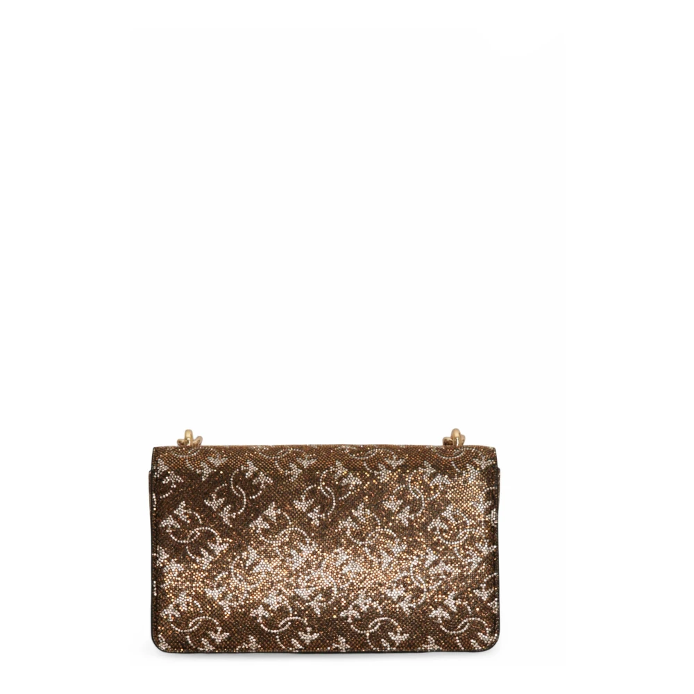 pinko Mini Monogram Strass Tas Yellow Dames