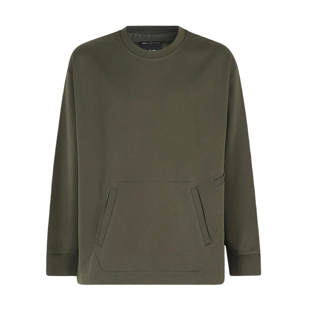 Y-3 Katoenen Logo Sweatshirt Green Heren