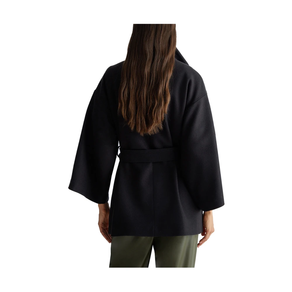 Liu Jo Zwarte Lange Elegante Wikkeljas Black Dames
