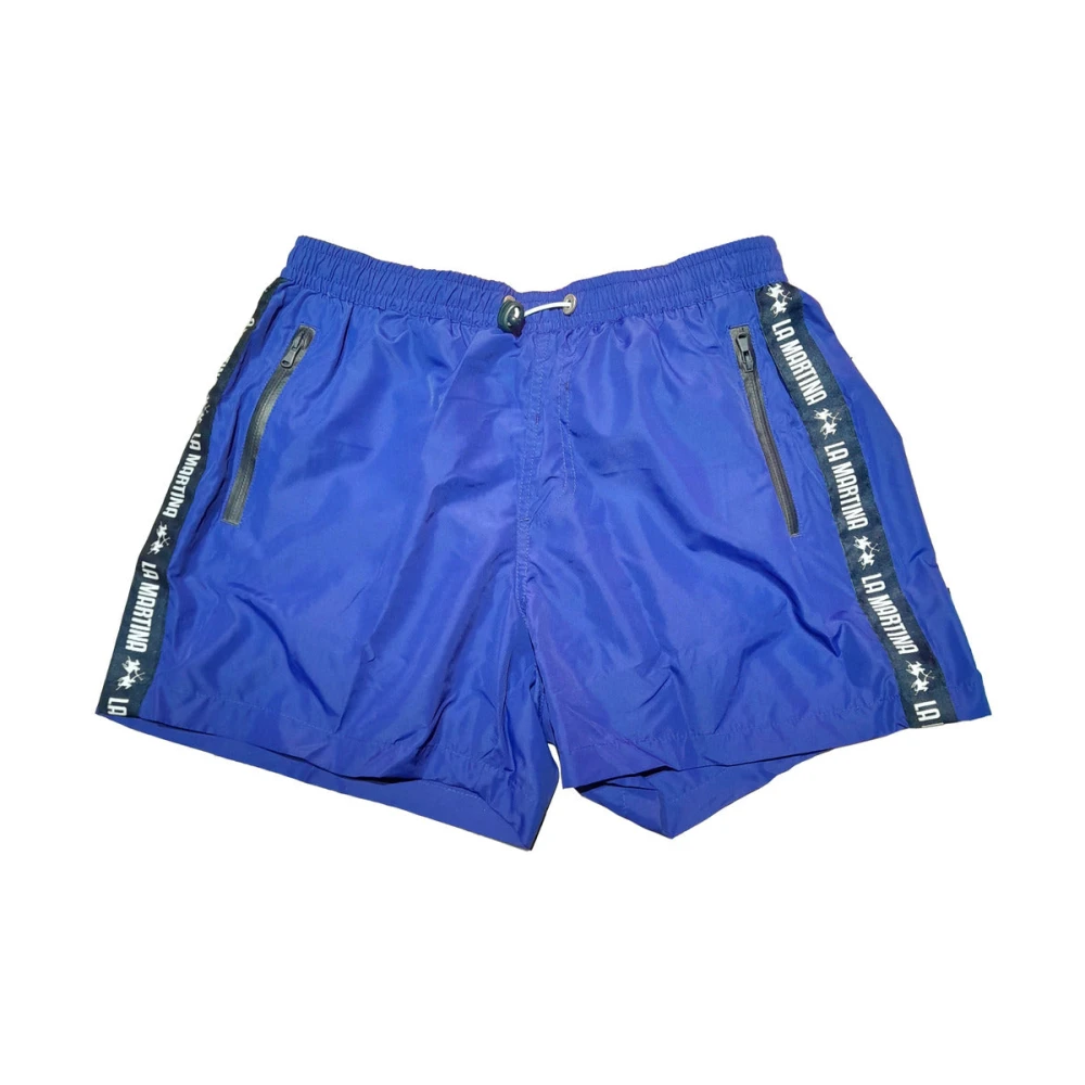 LA MARTINA Heren Boxer Zwemkleding met Logo Strepen Blue Heren