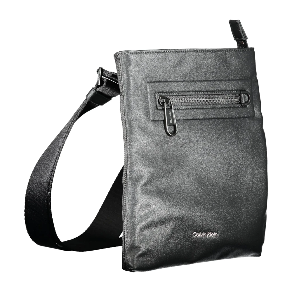 Calvin Klein Zwarte Heren Schoudertas met Rits Black Heren