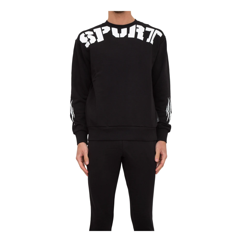 Plein Sport Men's Black Stylish Sweatshirt For Active Lifestyle - Long Sleeve Training Tops - M - Sport