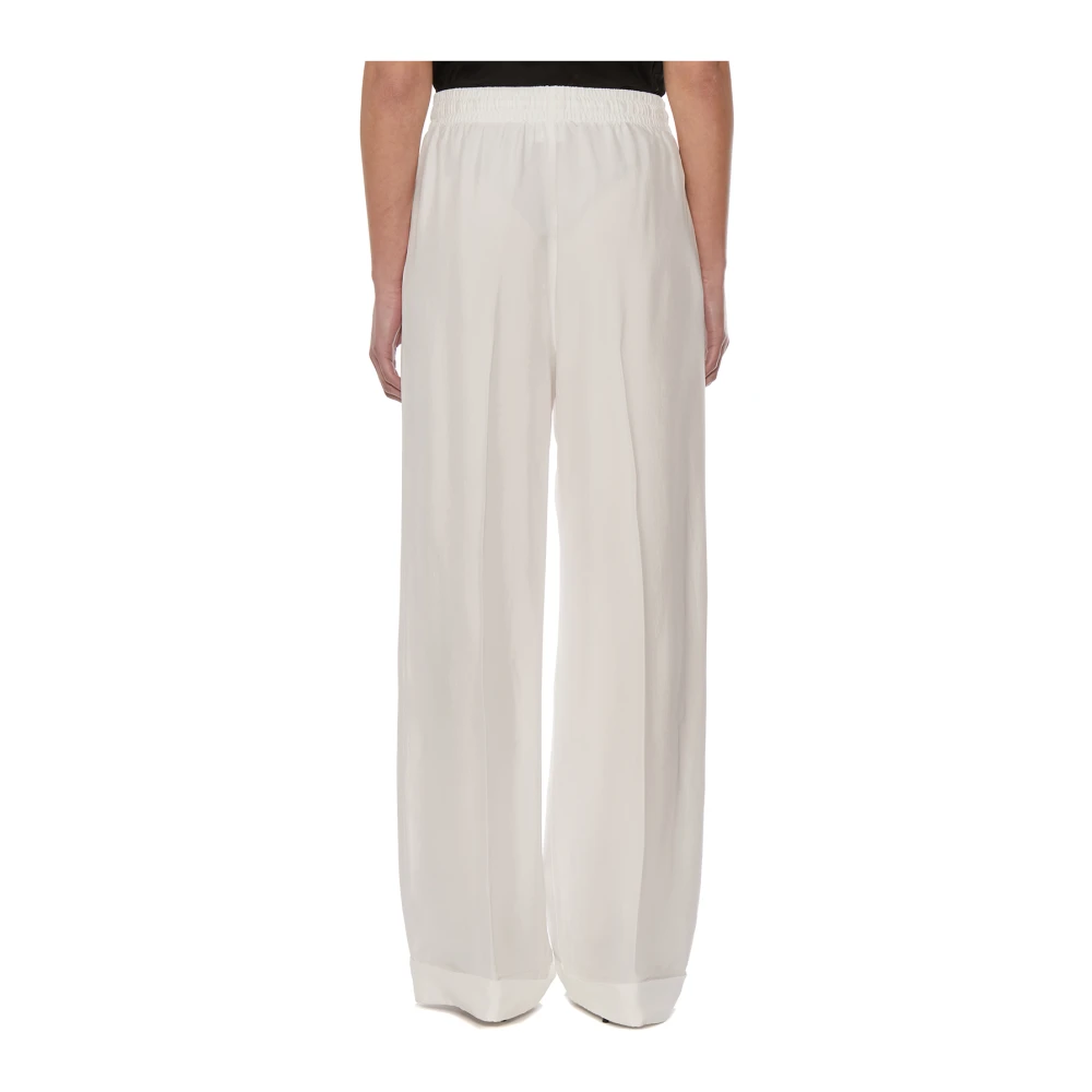 Andrea Ya aqov Trekkoord Wijde Pijp Broek White Dames