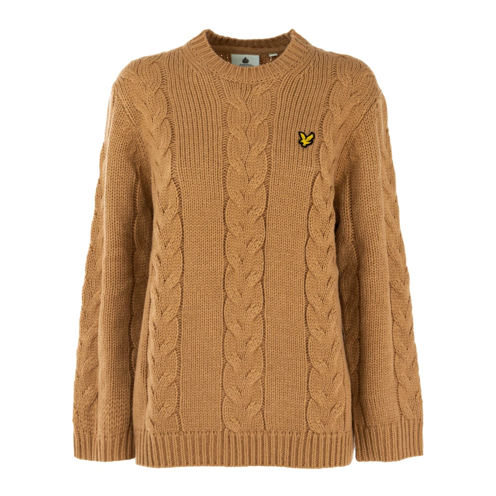 Lyle & Scott Chunky Cable Jumper voor vrouwen Brown Dames