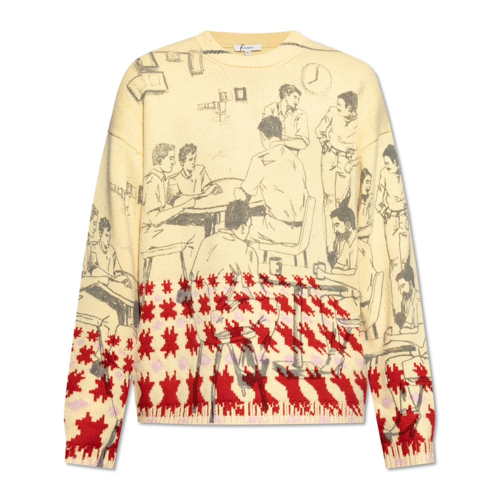 Jw Anderson Uomo Giallo Maglione Di Lana
