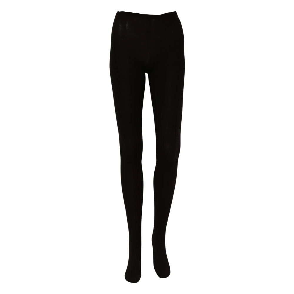 Dolce & Gabbana Black Wool Tights Stocking Pantyhose One Size Socks - Image 2