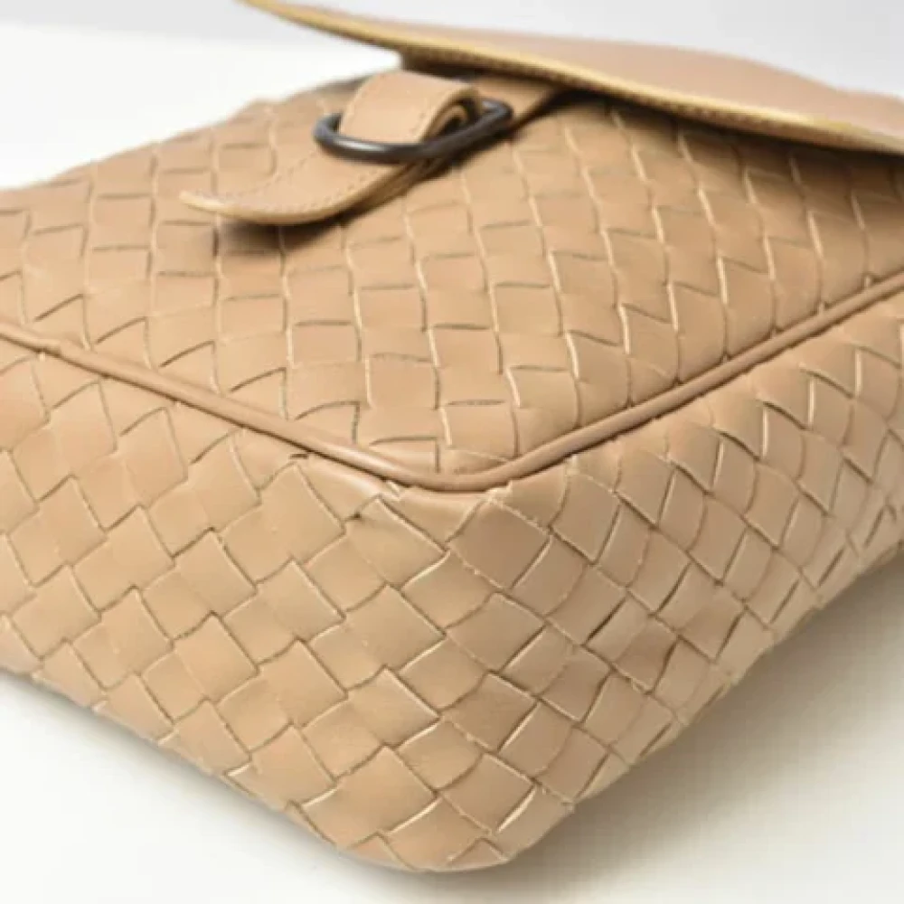Bottega Veneta Vintage Pre-owned Leather shoulder-bags Beige Heren