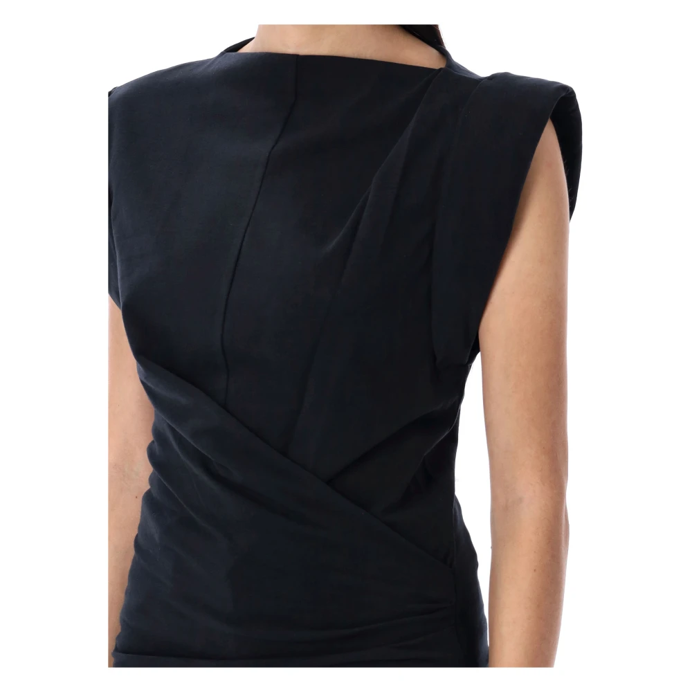 Isabel Marant Étoile Zwarte Katoenen Boothals T-shirt Black Dames
