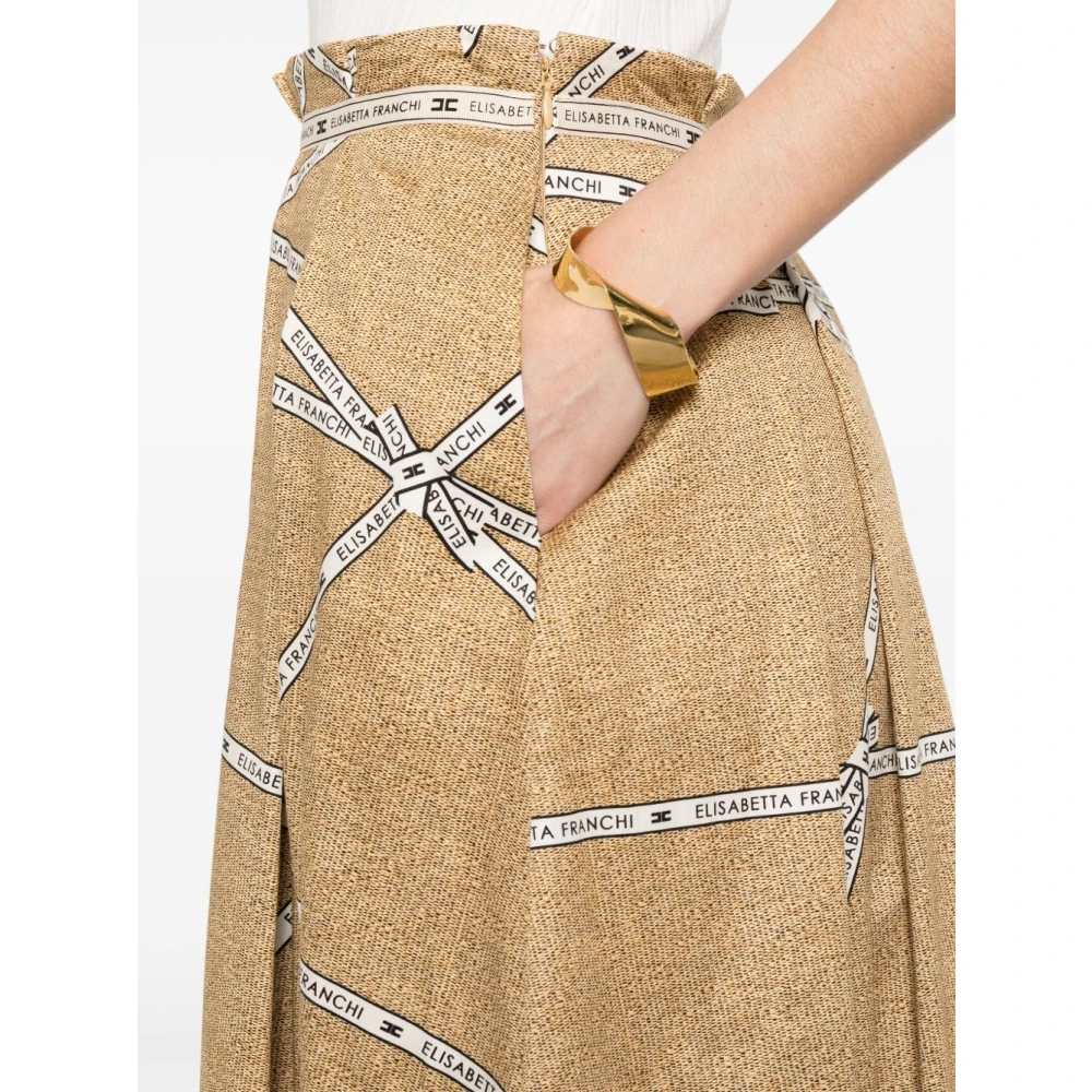 Elisabetta Franchi Stijlvolle Rokken Collectie Brown Dames