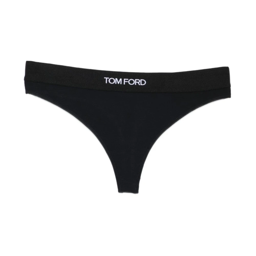 Tom Ford Women's Black Underpants, S, Modal Signature Thong