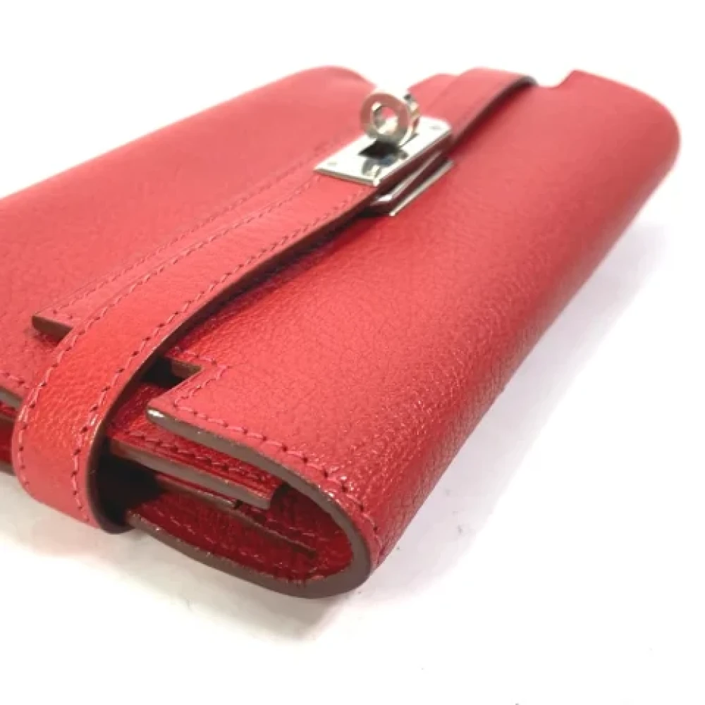 Hermès Vintage Pre-owned Leather wallets Red Dames