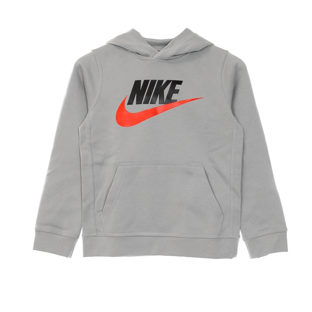 Nike Grå Fleece Hoodie med Plysch Interiör Gray, Pojke