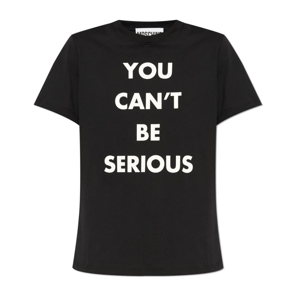 Moschino T-shirt met print Black Dames