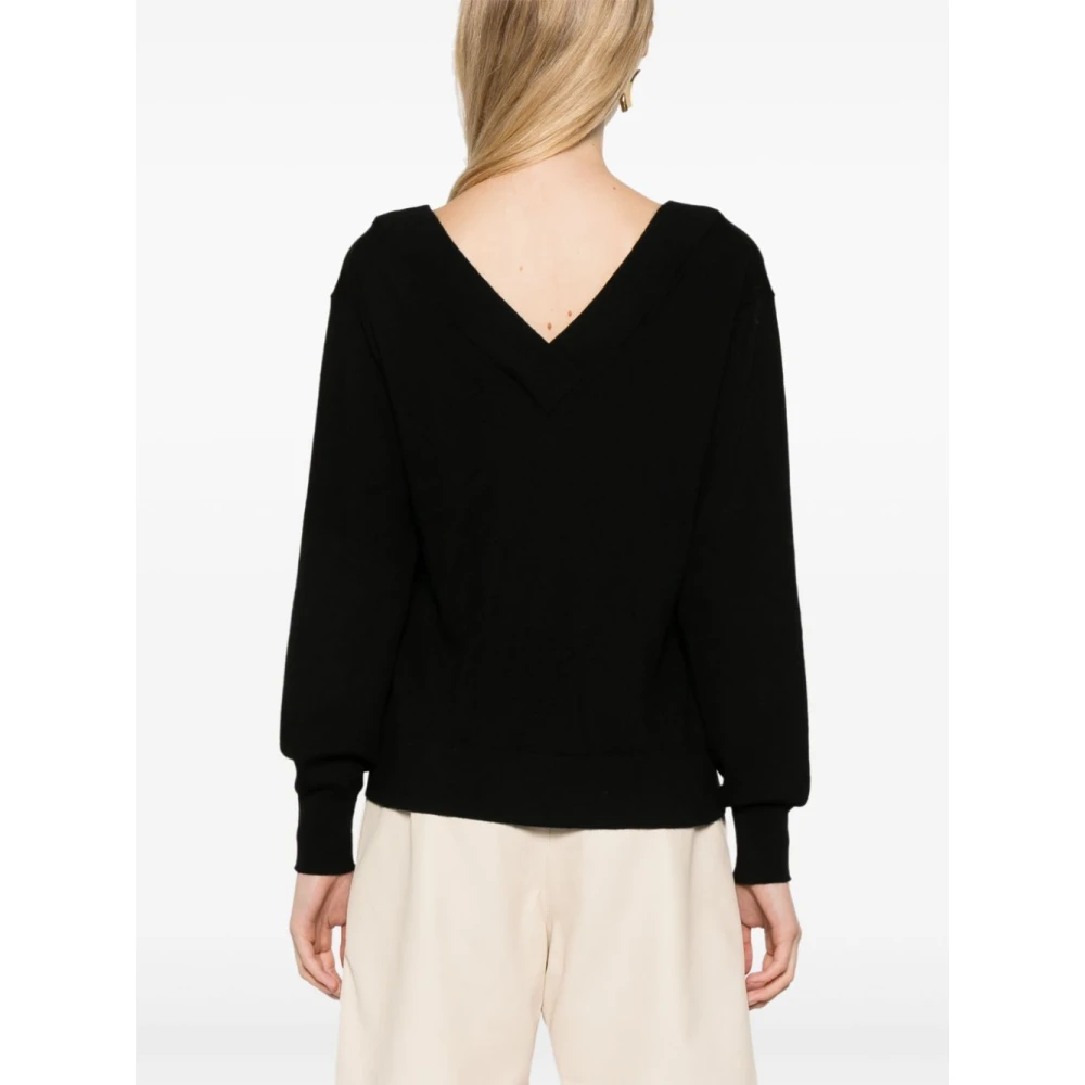 P.a.r.o.s.h. Zwarte Gebreide Top Black Dames