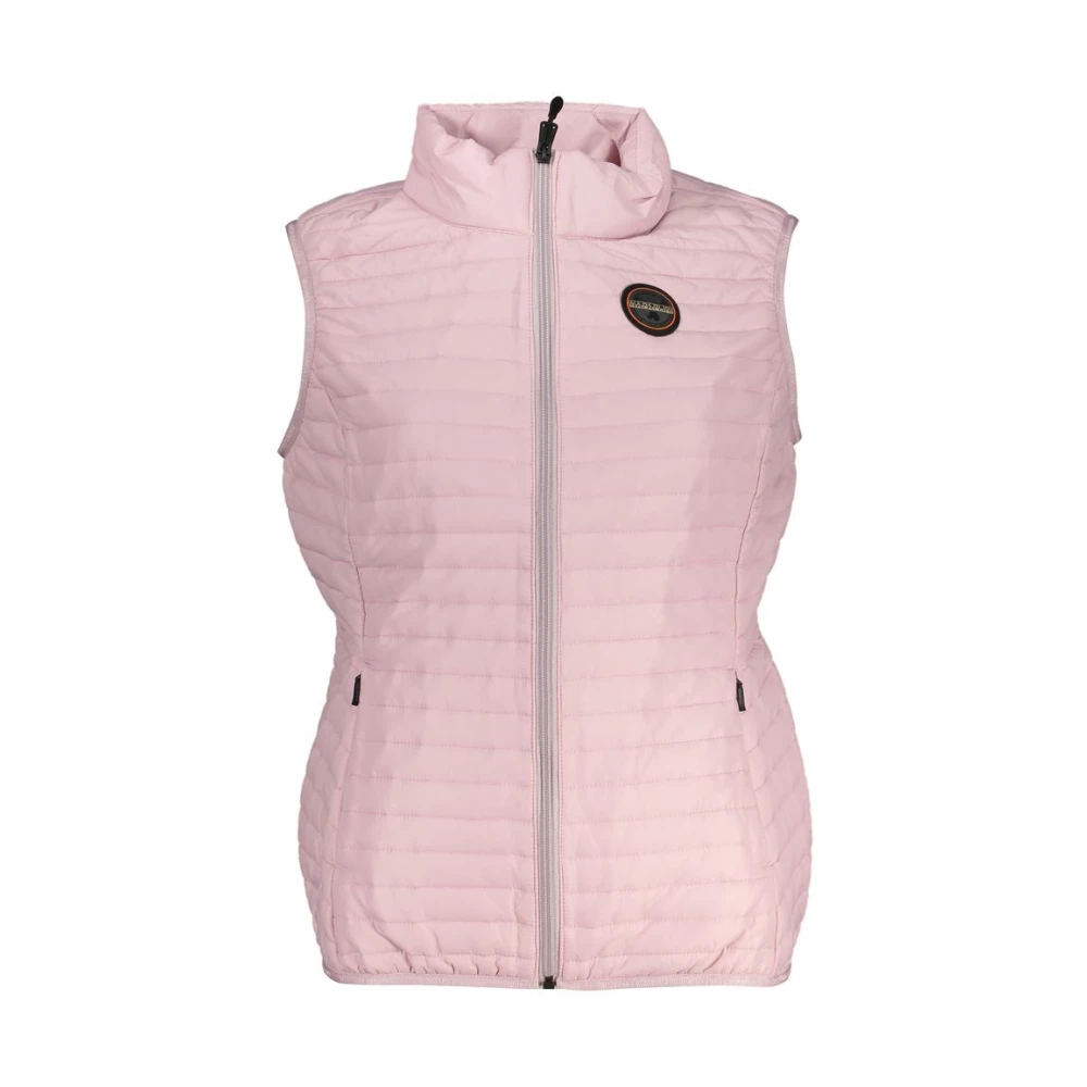 Napapijri Mouwloze Roze Jas met Contrastdetails Pink Dames