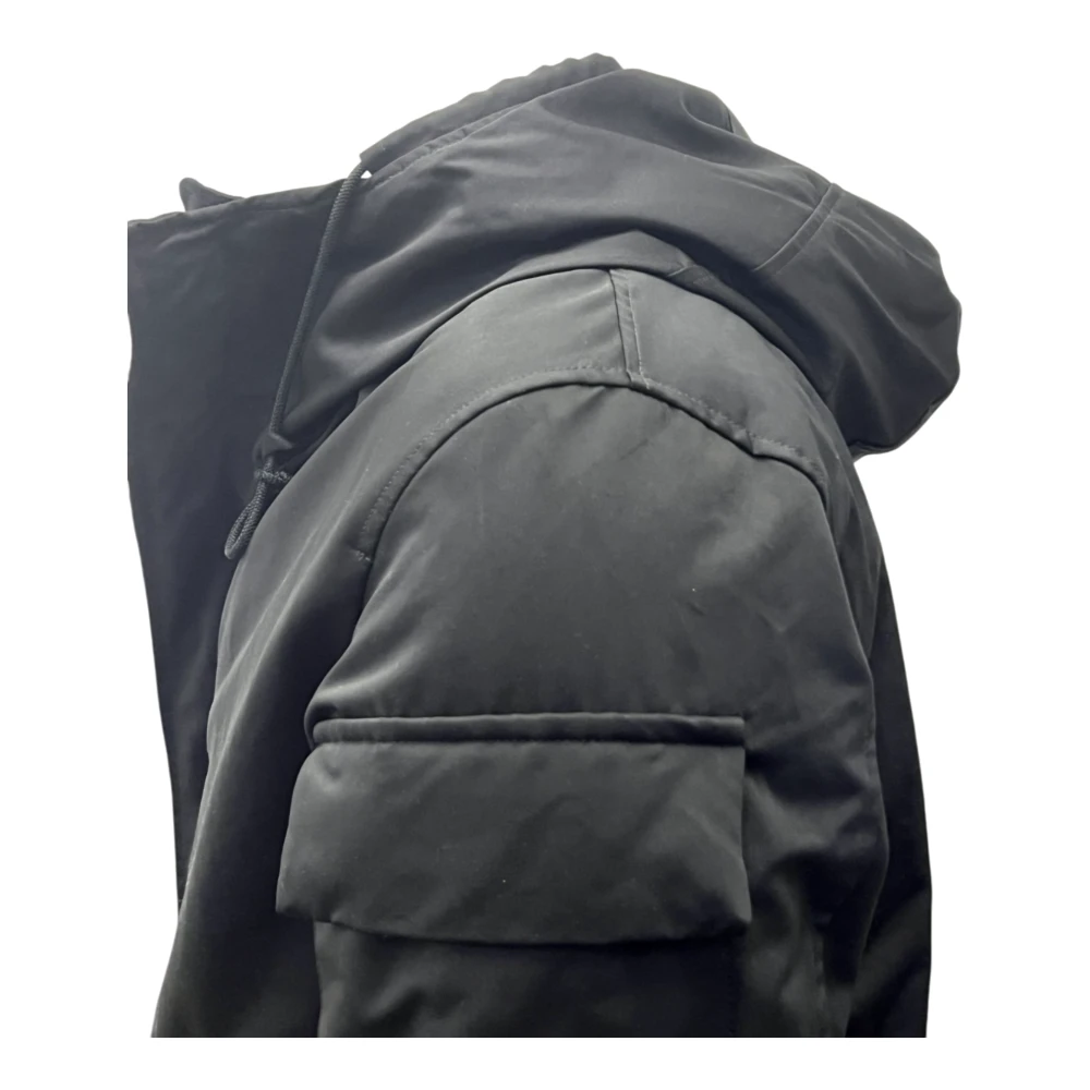 Ten C Rainstorm Parka Micro Thin Zwart Black Heren