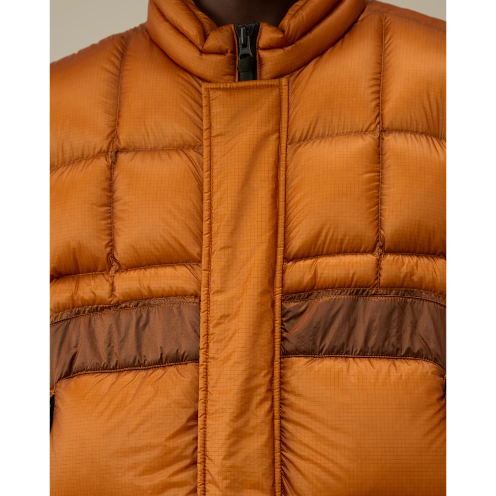 C.P. Company Oranje Hooded Puffer Vest Orange Heren