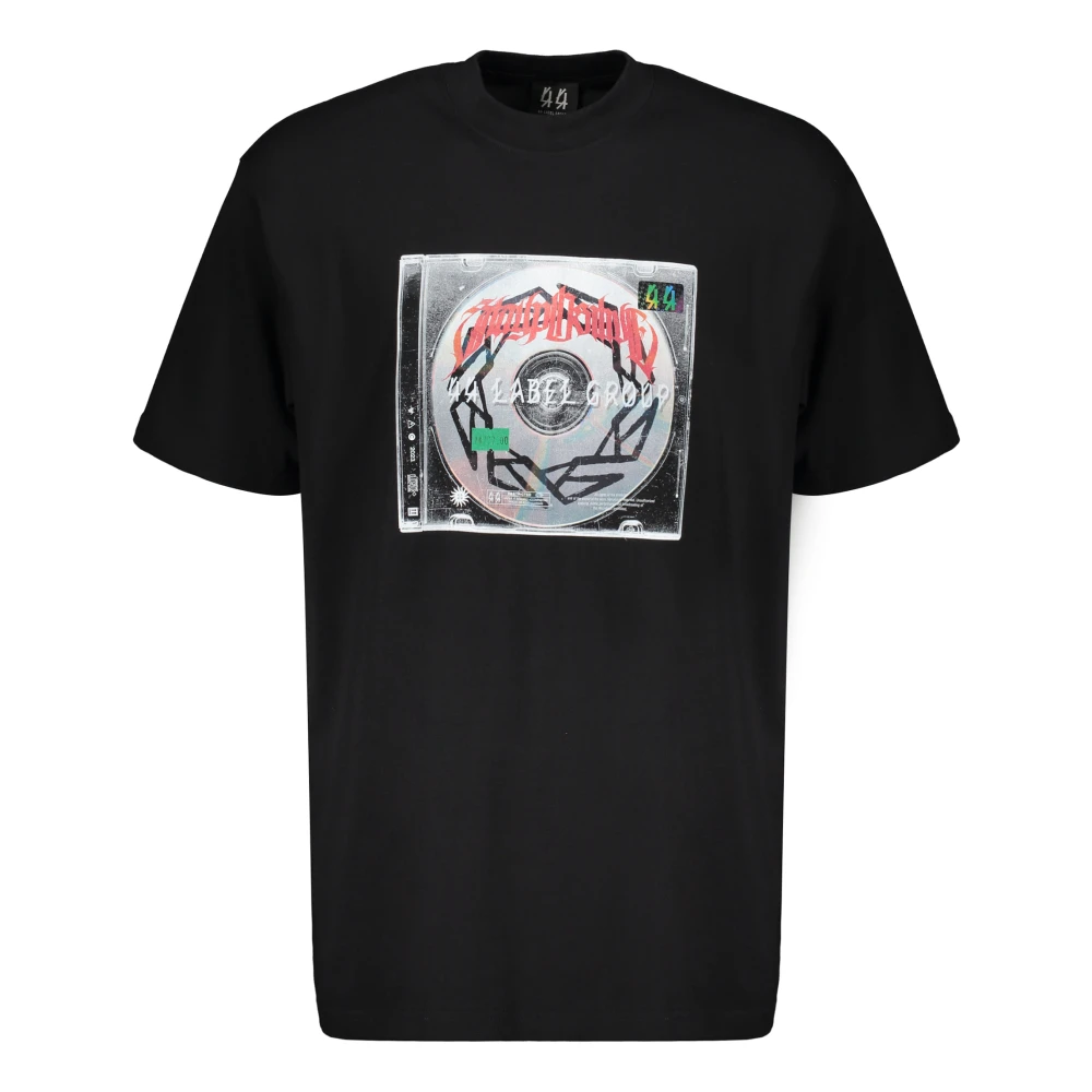 44 Label Group Maxi Print Katoenen T-shirt Black Heren