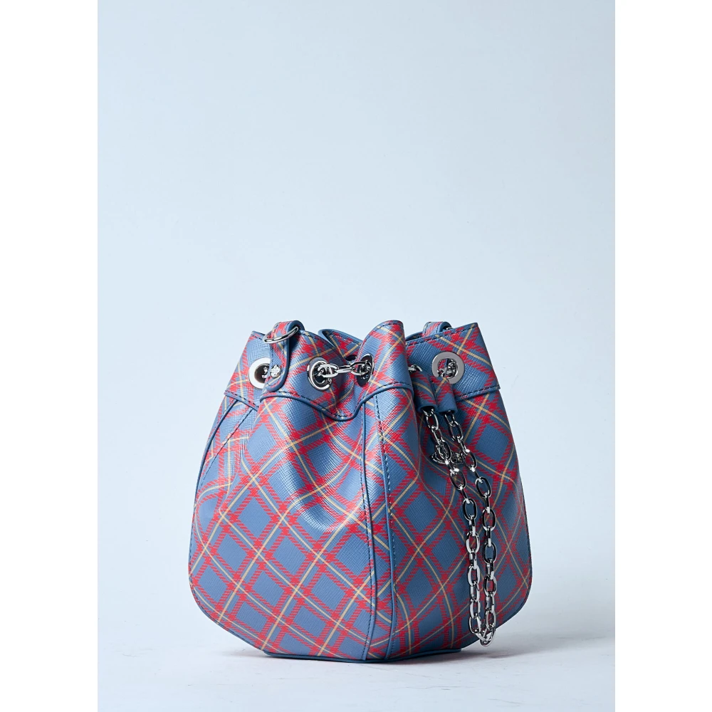 Vivienne Westwood Handtekening Check Emmer Tas met Orb Purple Dames