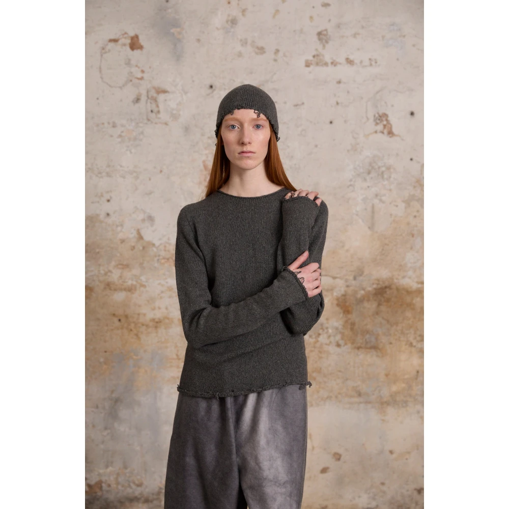 Cortana Snow lange wollen en kasjmier grijze melange armwarmers Gray Dames