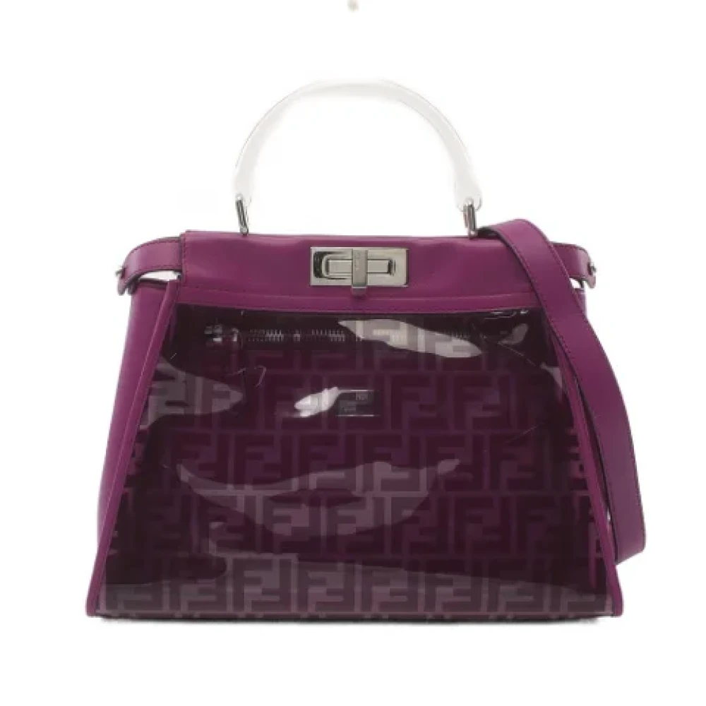 Fendi Vintage Pre-owned Leather handbags Purple Dames